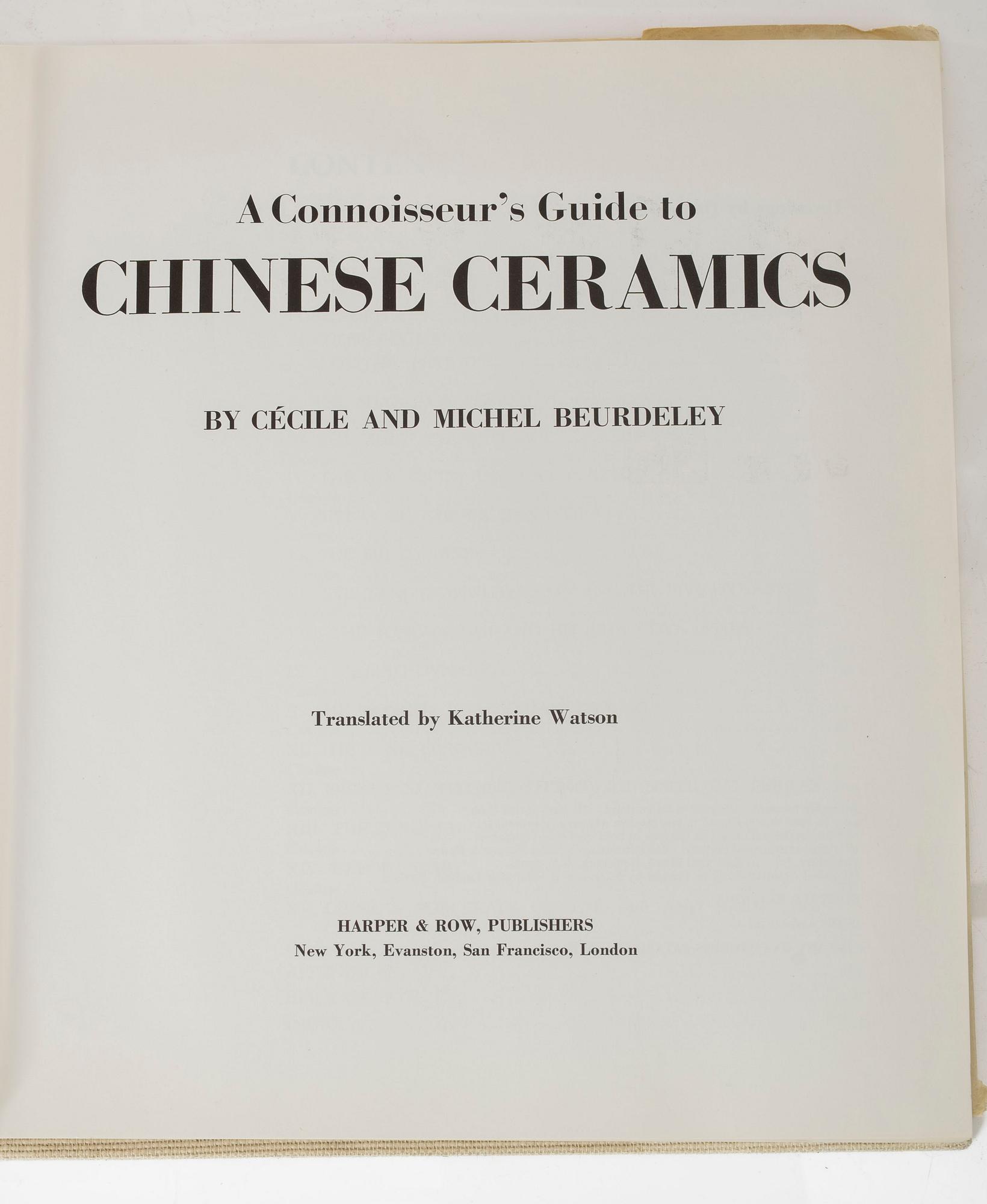 En samlares bibliotek, tre volymer, Chinese Junks, A Connoisseurs Guide to Chinese Ceramics and the ABC of Japanese Art.