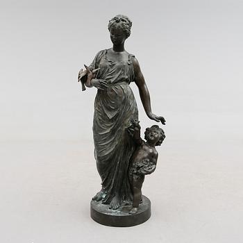 SKULPTUR, brons, "Stella", omkring år 1900.