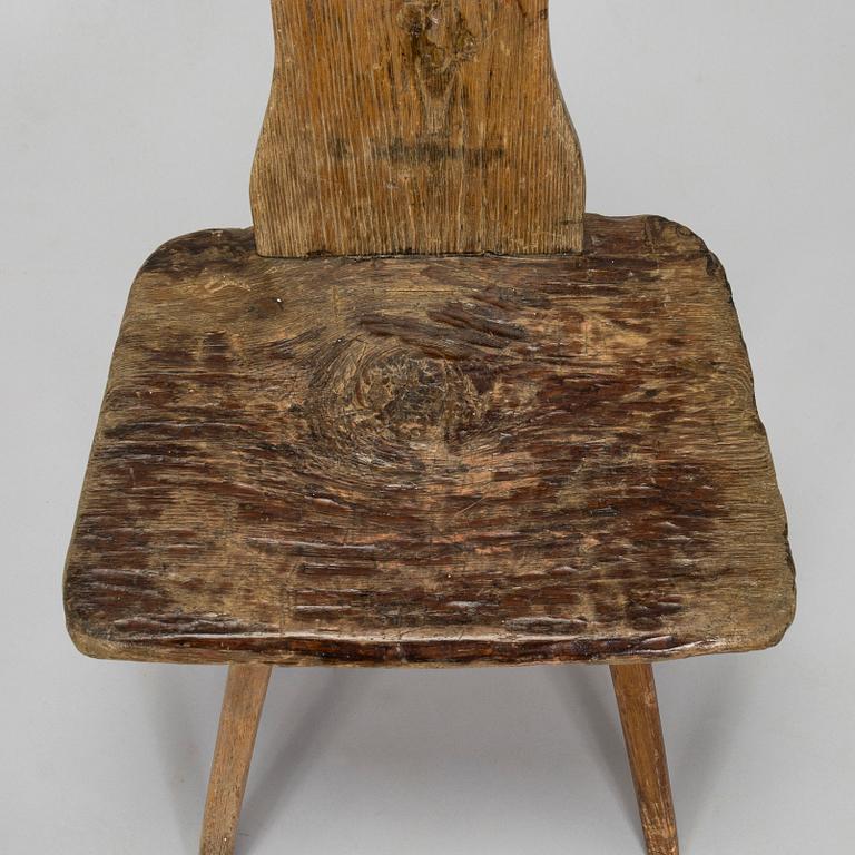 A folk art chair, 18th/19th century.
