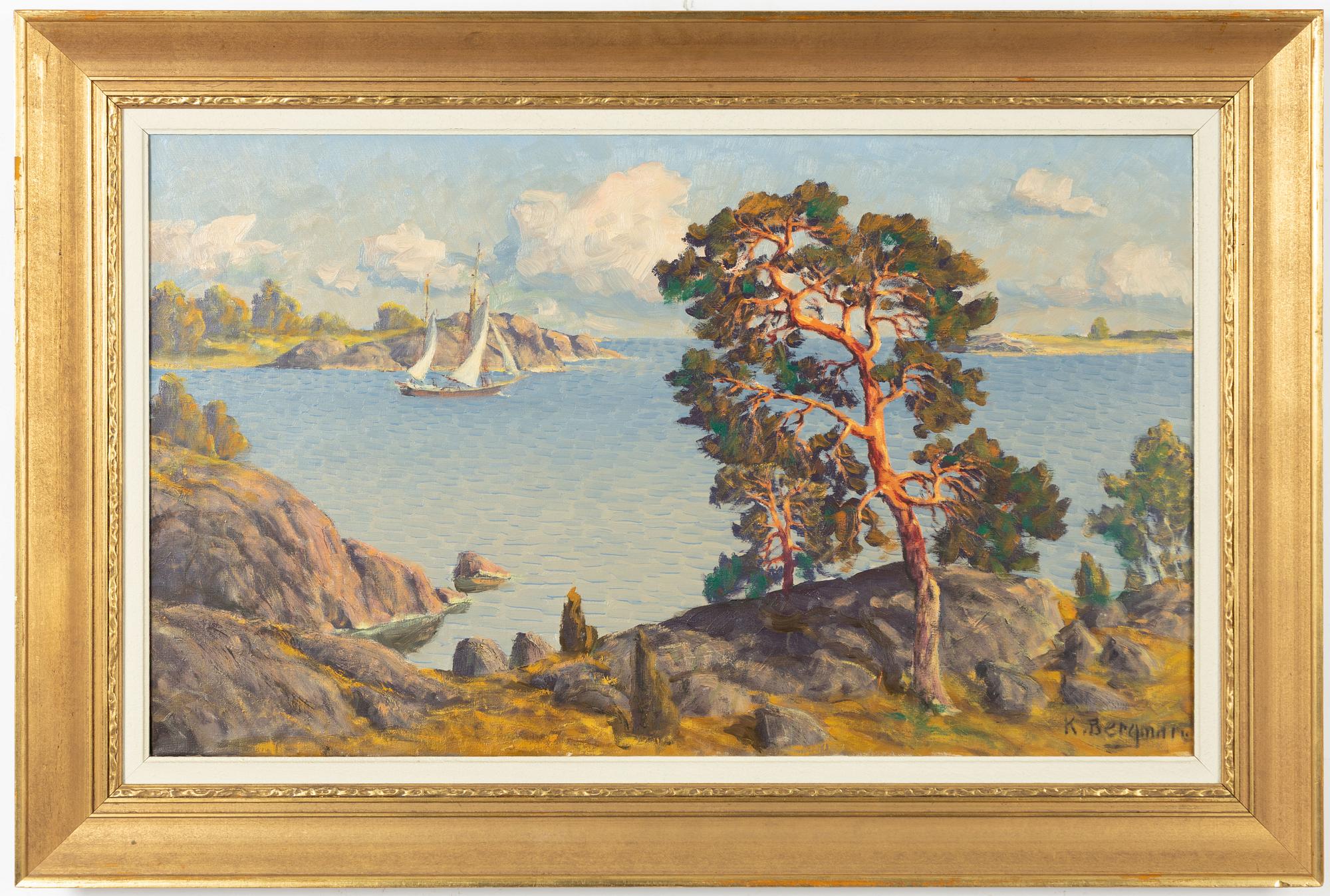 Karl Bergman, Sunlit Archipelago Landscape.