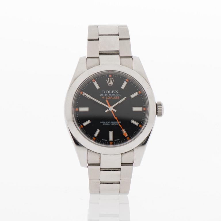 ROLEX, Oyster Perpetual Milgauss, wrist watch 40 mm.