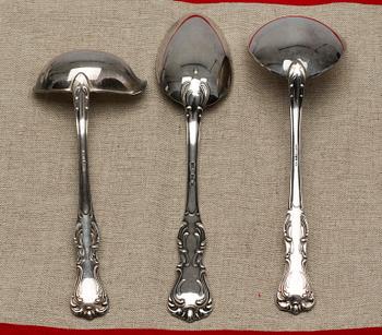 BESTICKSERVIS, 82 delar, silver, modell "Prins Albert", GAB, 1970-tal. Total vikt ca 3900 g.