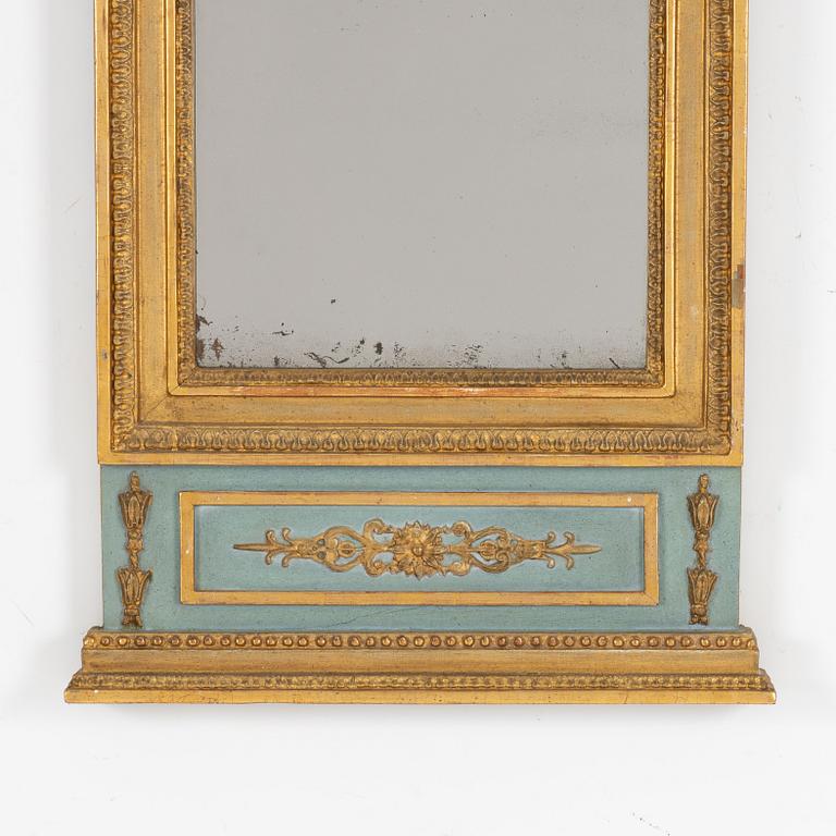 A late Gustavian mirror, Stockholm, circa 1800.