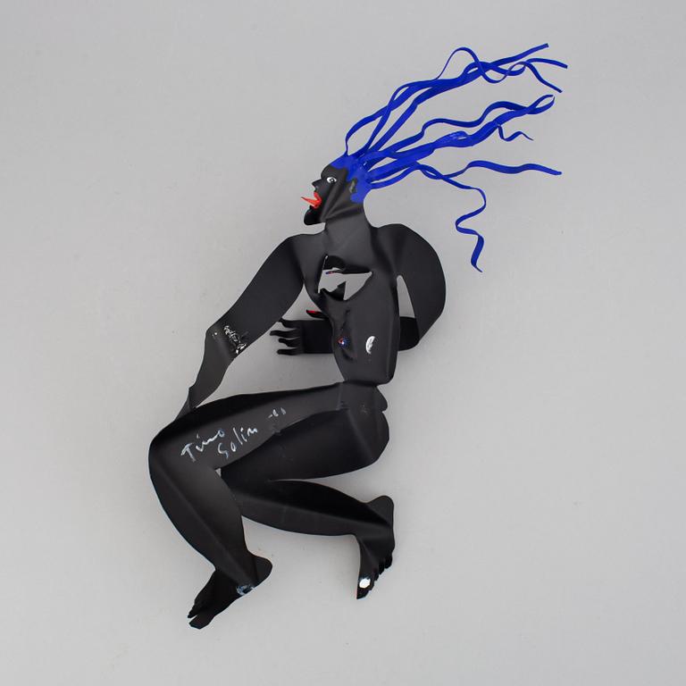 TIMO SOLIN, sculpture/relief painted matal, signed and dated -11.