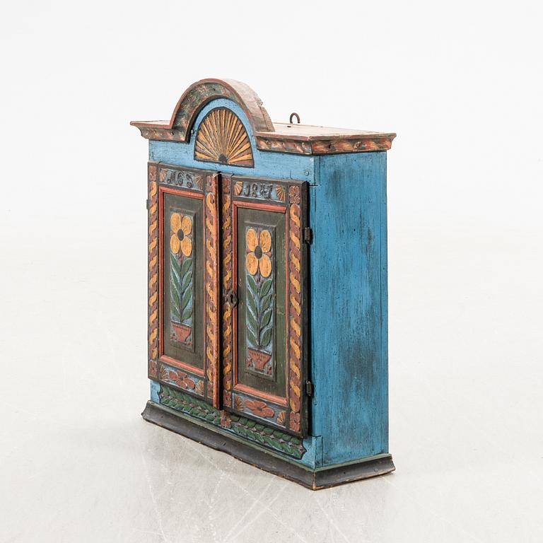 Wall-mounted cabinet dated 1847 Skåne.