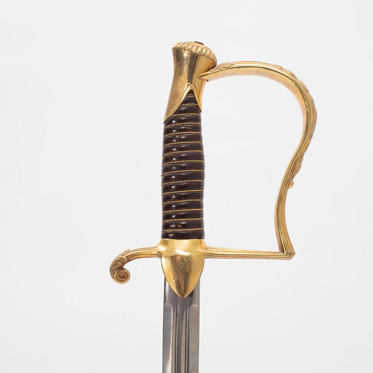 Sabel svensk, m/1889 för officer, med balja.