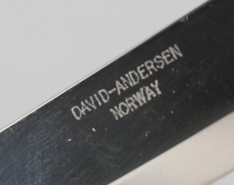 KNIV, masurbjörk och sterlingsilver, David Andersen, Norge.