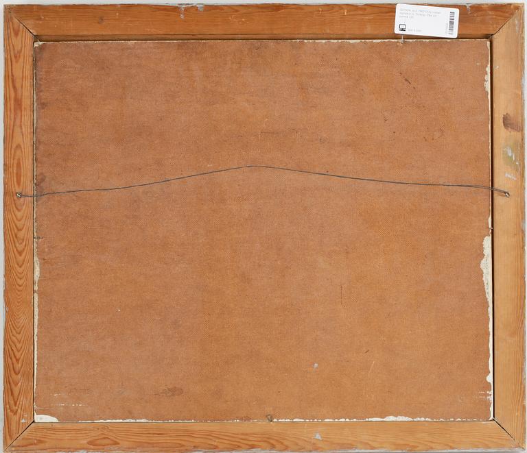 ULF TROTZIG. Olja på pannå. Ristad signatur U. Trotzig.