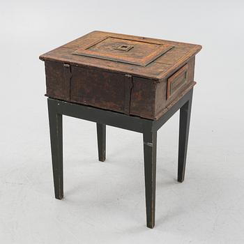 A painted Baroque chest, 18th Century.