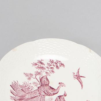 Ruoka-astiaston osia, 53 kpl, Wedgwood, "Liverpool Birds", 1900-luvun alku.