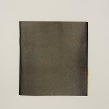 Callum Innes, "Ivory Black Blue / Quinacridone Gold (no. 59)".