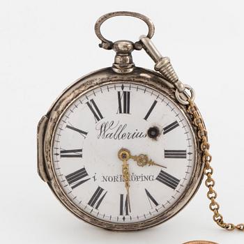 POCKET WATCH, 61,4 mm, signed "Wallerius i Norrköping",