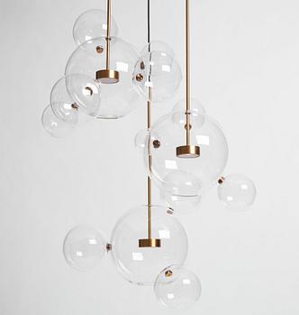 Giopato & Coombes, a "Bolle 14" ceiling lamp, Kalmar Werkstätten, for Svenskt Tenn, 2015.