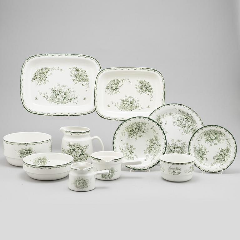 A 45 piece flintware 'Grön Anna',  dinner service, Rörstrand.