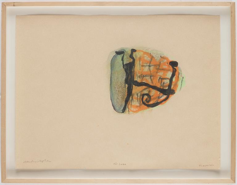 Olav Christopher Jenssen,  mixed media on paper, signed and dated 23.mars 1989.