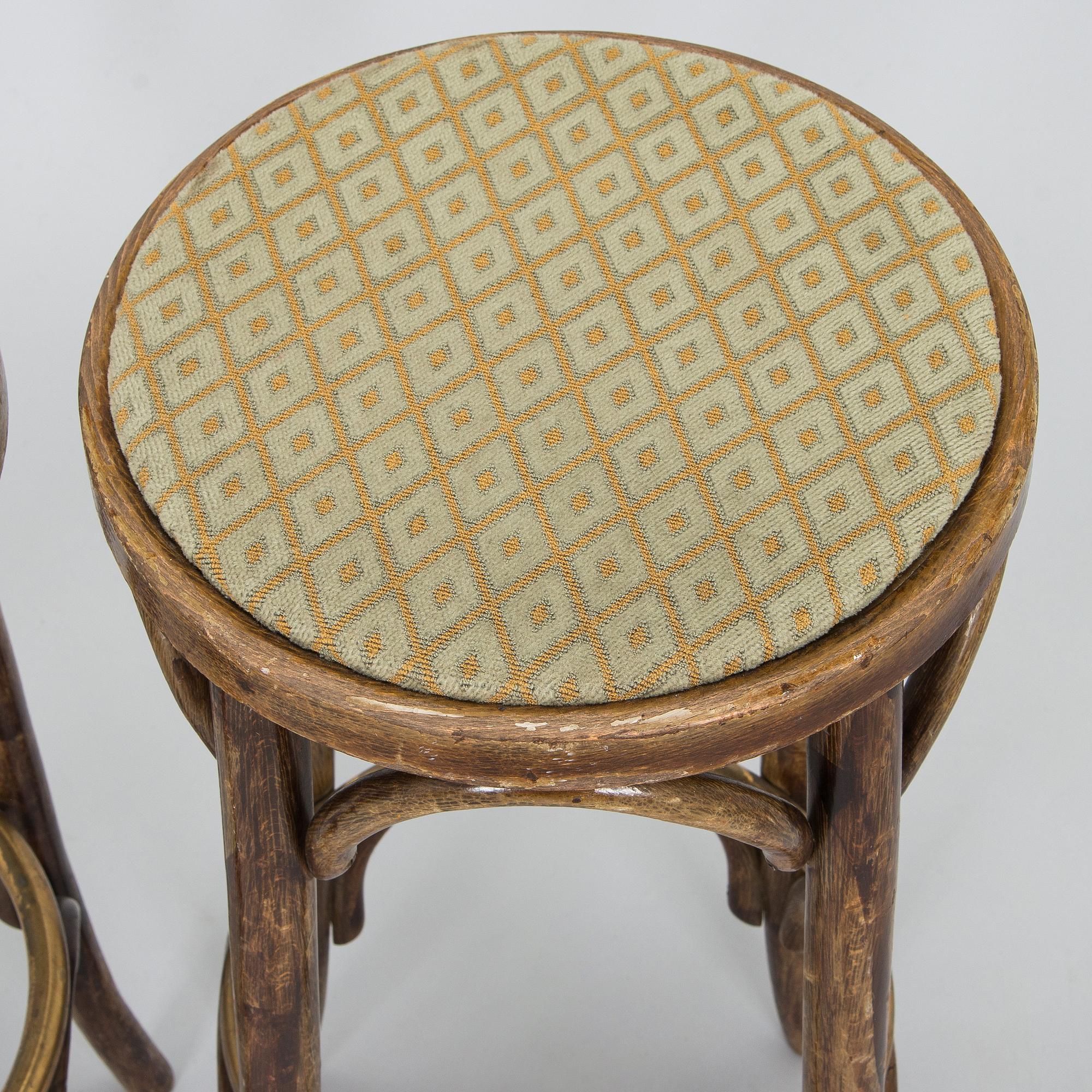 A pair of bar stools, Thonet, first half of the 20th century.