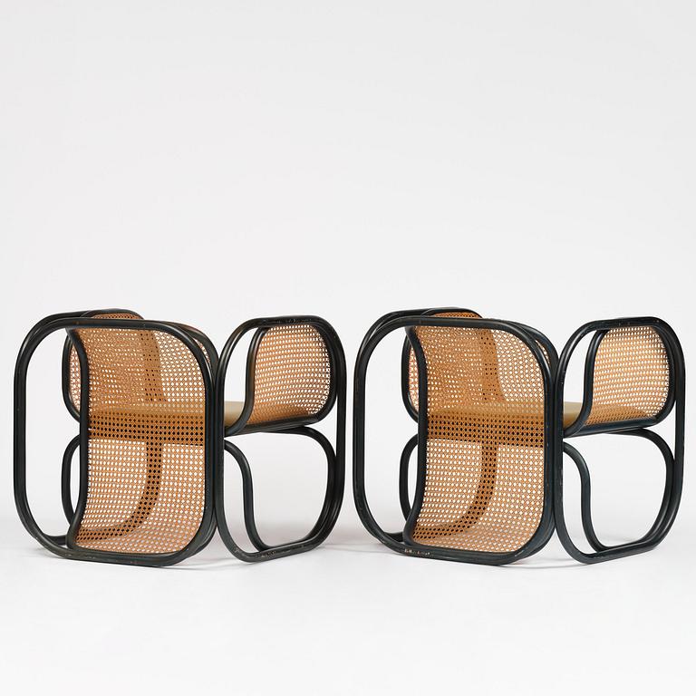 Jan Bocan, fåtöljer, ett par, Thonet, utförda för Tjeckoslovakiska ambassaden, Stockholm, 1972.