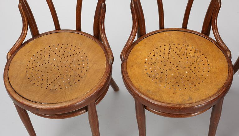 Four café chairs, Thonet, early 20th century.