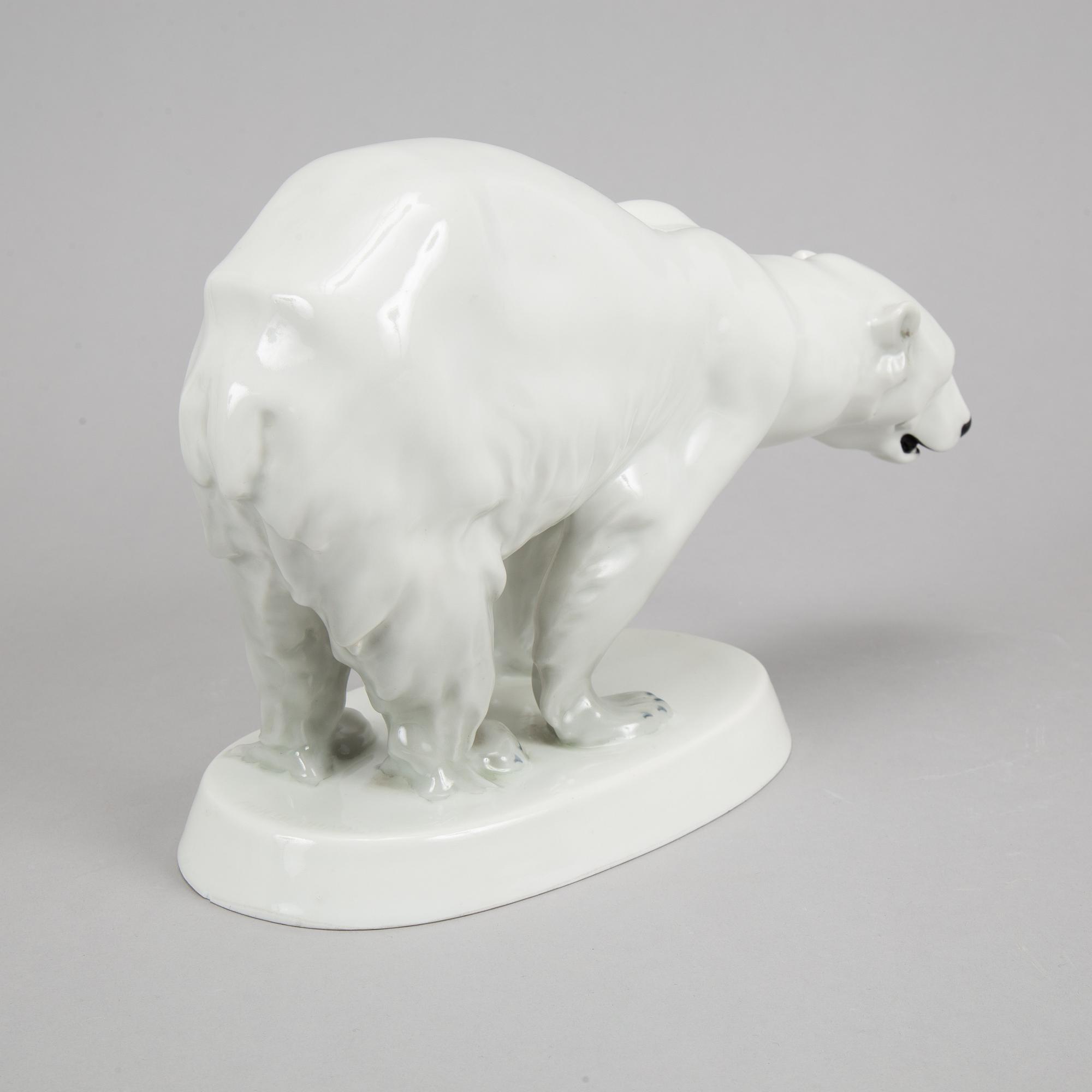 Pirkenhammer, a porcelain polar bear, Czechoslovakia.