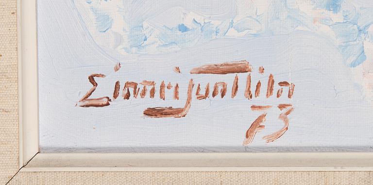 Einari Junttila, öljy kankaalle, signeerattu ja päivätty-73.