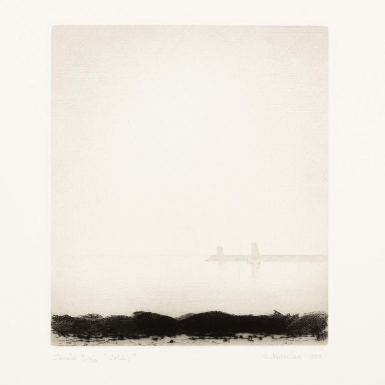 Gunnar Norrman, Drypoint etchings, 8, signed and numbered.