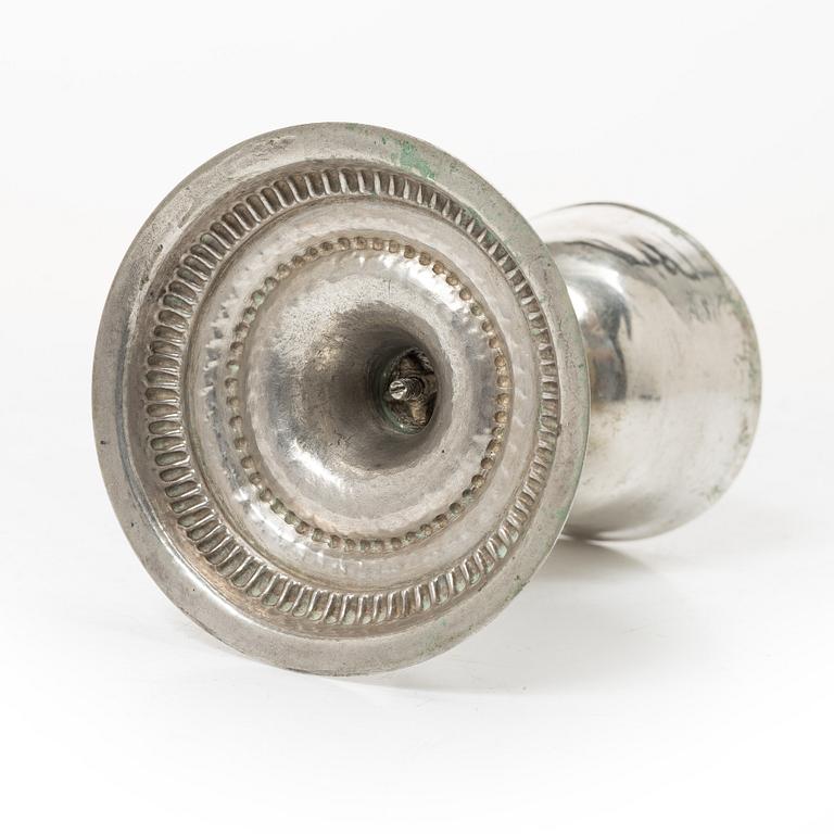 An 18th century Northern Europe parcel-gilt silver chalice, unmarked.