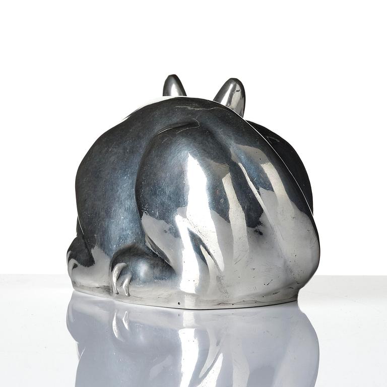 Estrid Ericson, a pewter sculpture of a Siamese cat, Firma Svenskt Tenn, Stockholm, 1968.