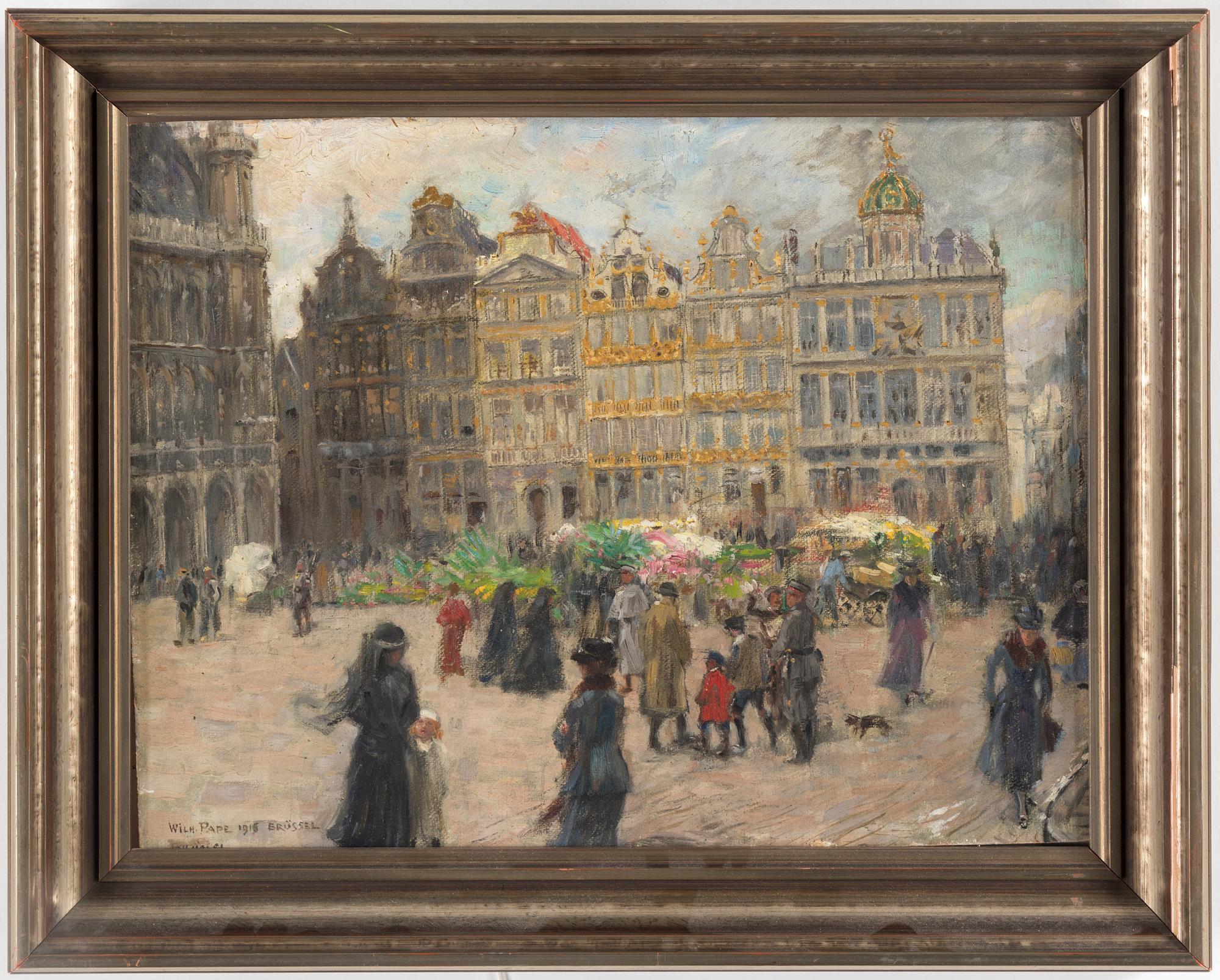 WILLIAM PAPE, oil on board, signed and dated 1916 Brüssel.