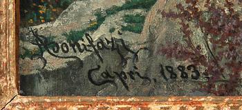 ADRIANO BONIFAZI, olja på duk, sign. o dat. "Capri 1883".
