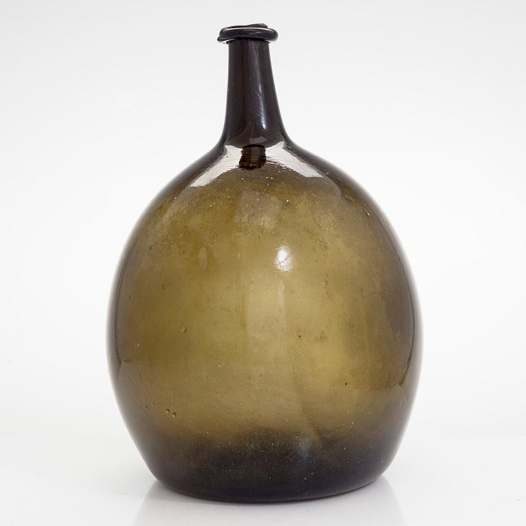 Flaska, glas, 1700-tal, Finland.