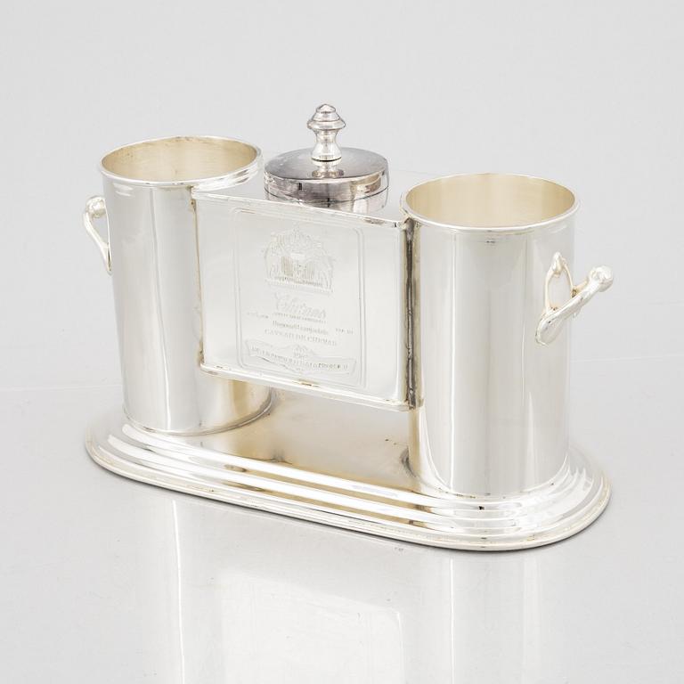 Wine cooler, silver plate, period.