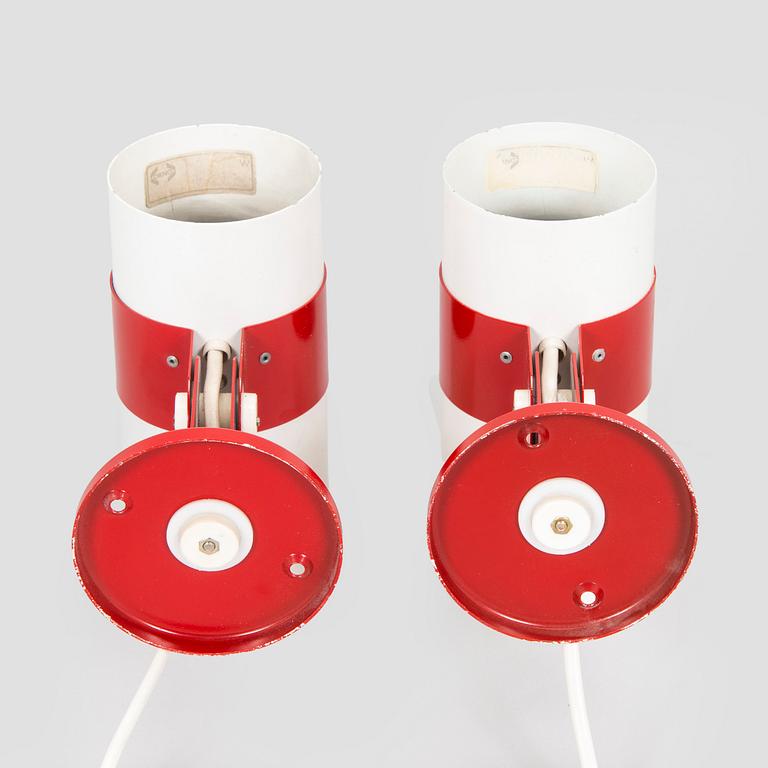 A pair of 1960s wall lights for Stockmann Orno.