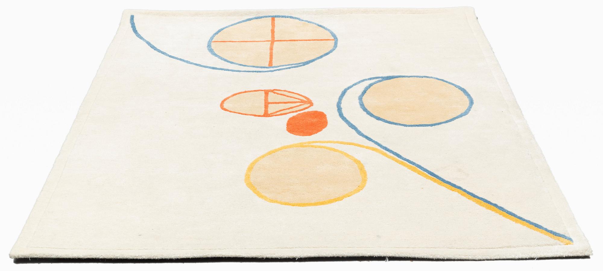 Hilma af Klint, matta, "Group V, no 2, Series WUS, Seven Pointed Star", numrerad 11/30, handtuftad, ca 195 x 160 cm.