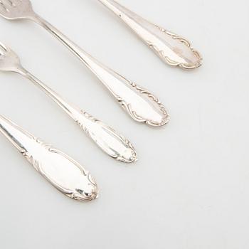 Cutlery service parts, 127 + 31 pieces, model Haga, GAB and C. G. Hallberg, Stockholm, 1950s/1960s.