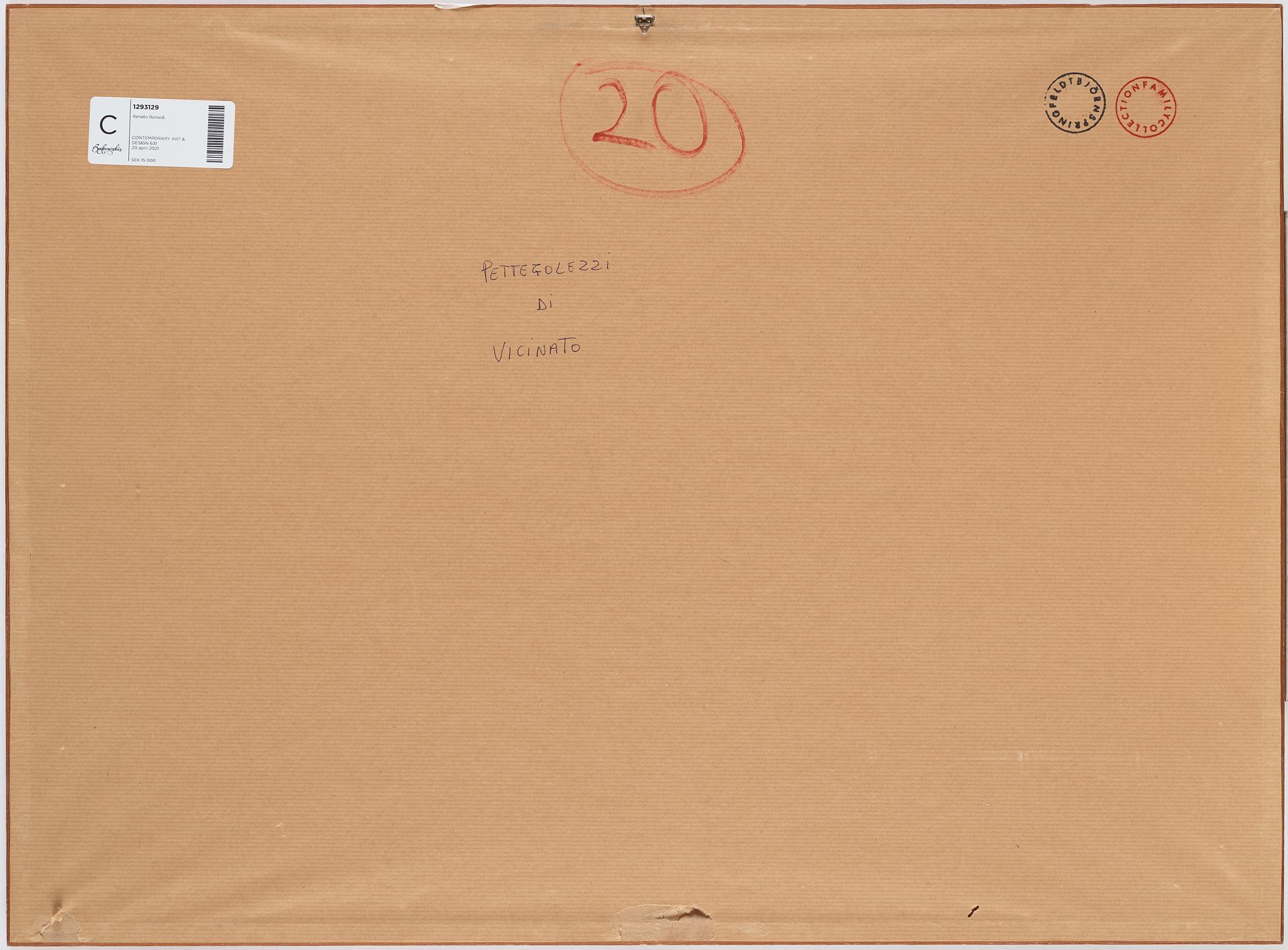 Renato Ranaldi, signed and dated 1986. Ink.