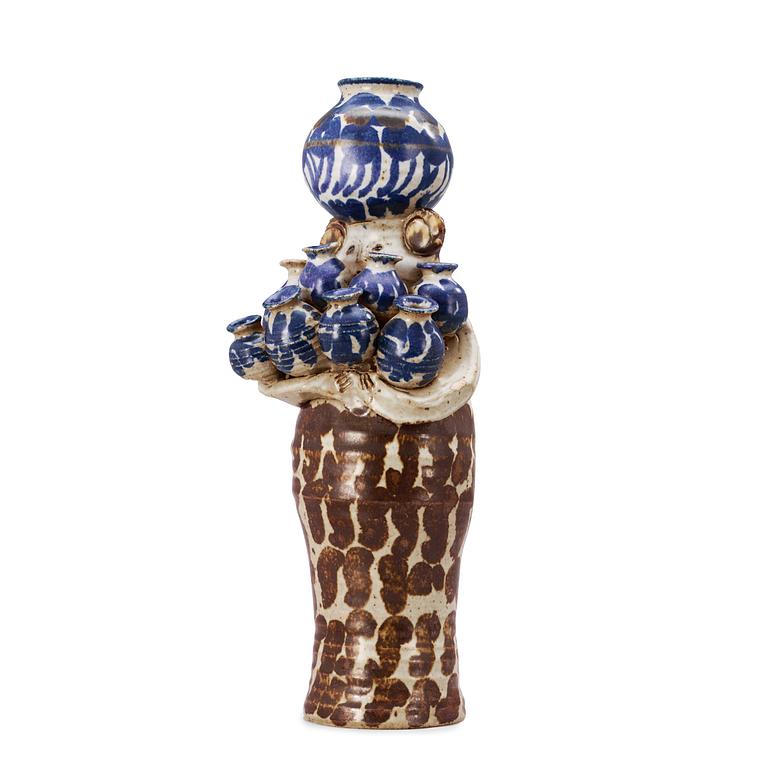 A unique Lisa Larson stoneware sculpture, Gustavsberg Studio 1973.