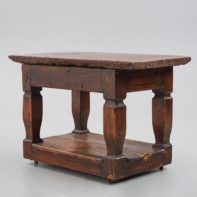 A Swedish Baroque limestone table, 18th Century.