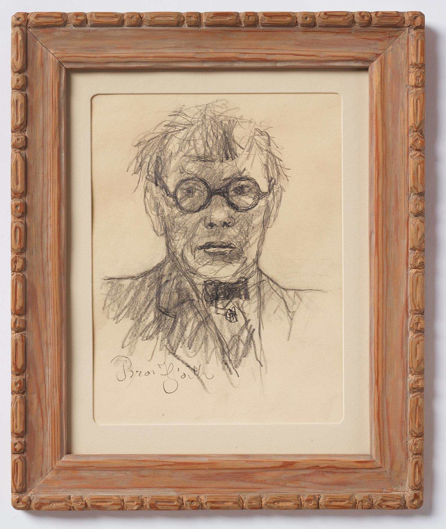 Bror Hjorth, Self portrait.