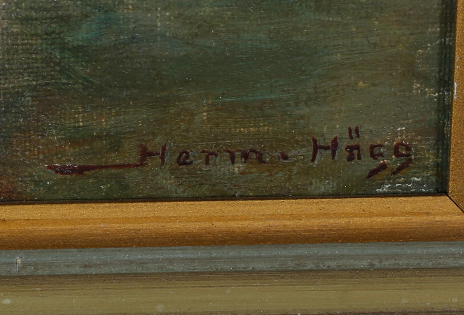 HERMAN HÄGG, olja på duk, signerad.