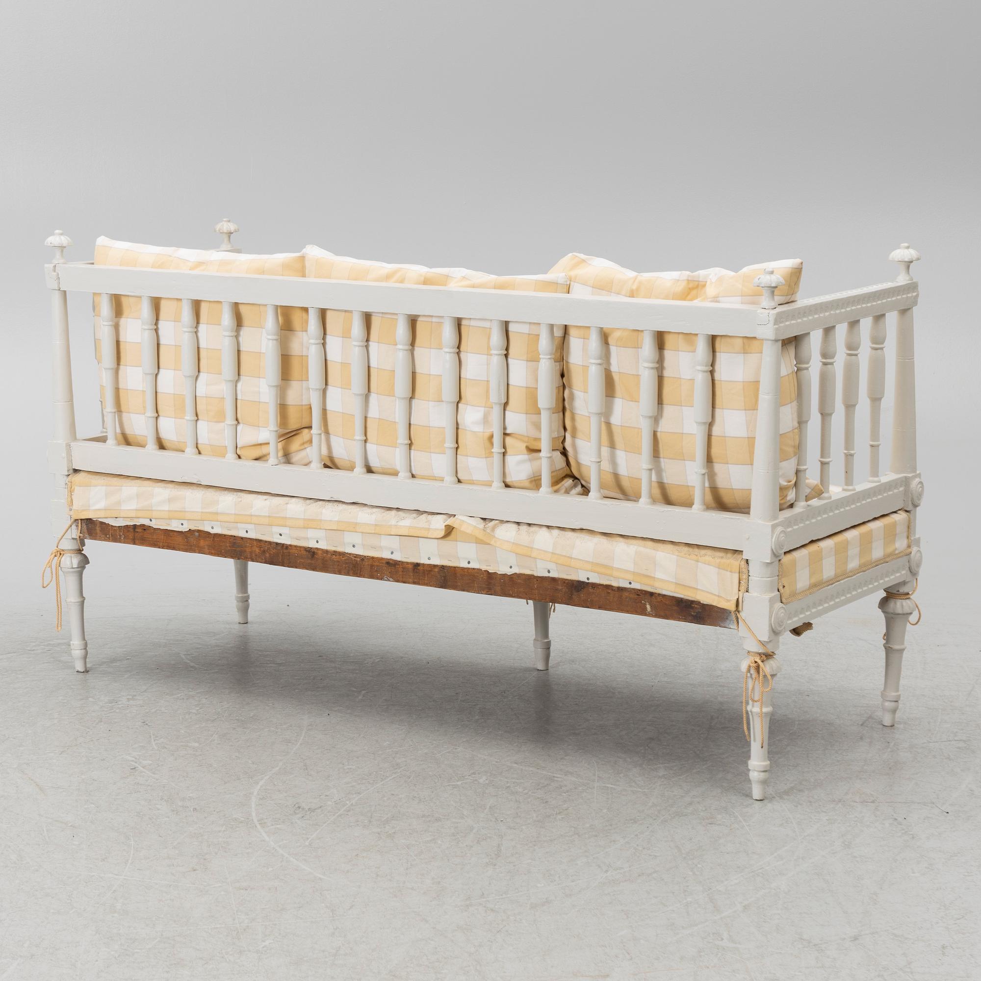 Sofa, Gustavian provincial work, early 19th century.