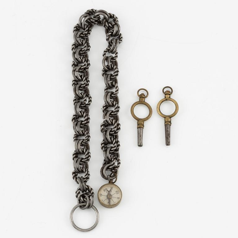 Pocket watch, 14K gold, key-wind, 44 mm.