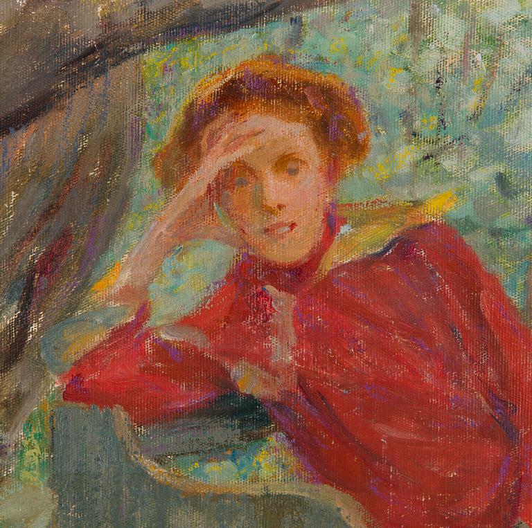 Maria Wiik, The woman in the arbor.