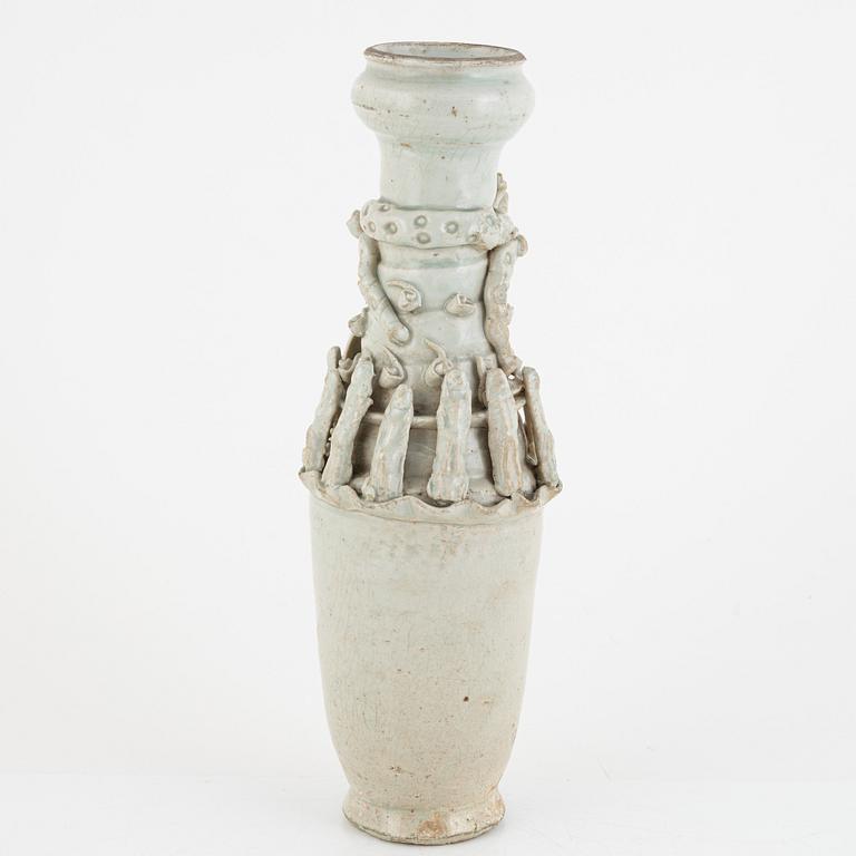 A Qingbai molded vase, Song/Yuan.