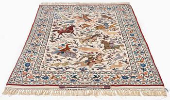 Matta, semiantik Isfahan, centrala Persien, signerad (Sadegh) Seirafian, ca 174 x 113 cm.