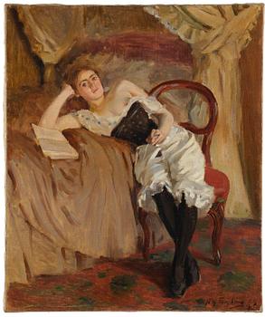 29. Nils Forsberg d y, Läsande ung kvinna.