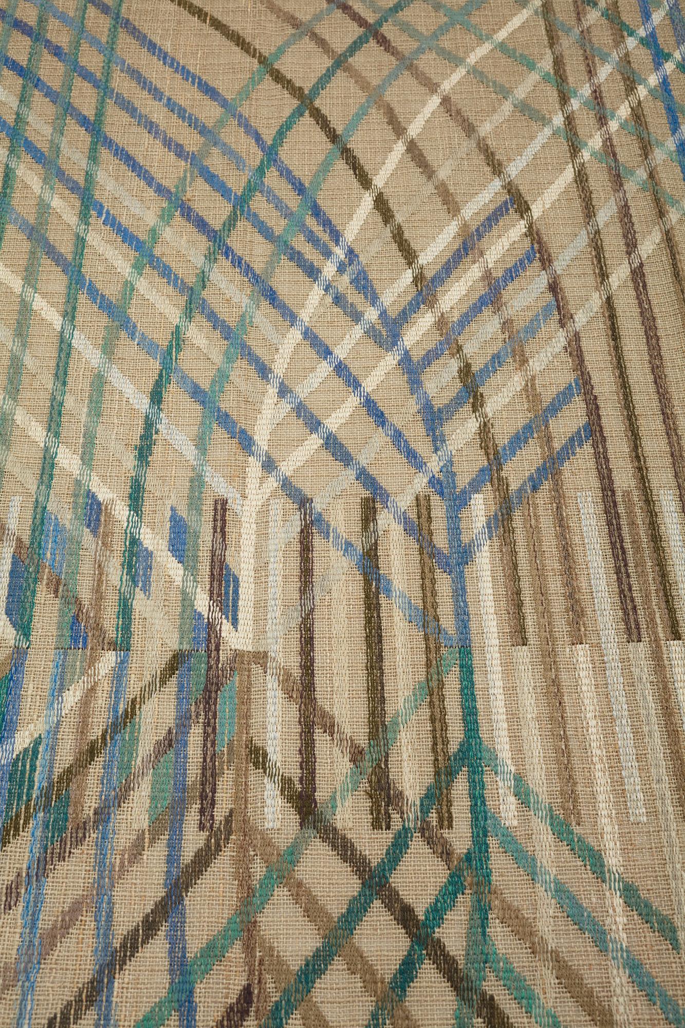 Barbro Nilsson, a drape, "Kärvar", tapestry variant, ca 239-240 x 176,5-177,5 cm, signed AB MMF BN.