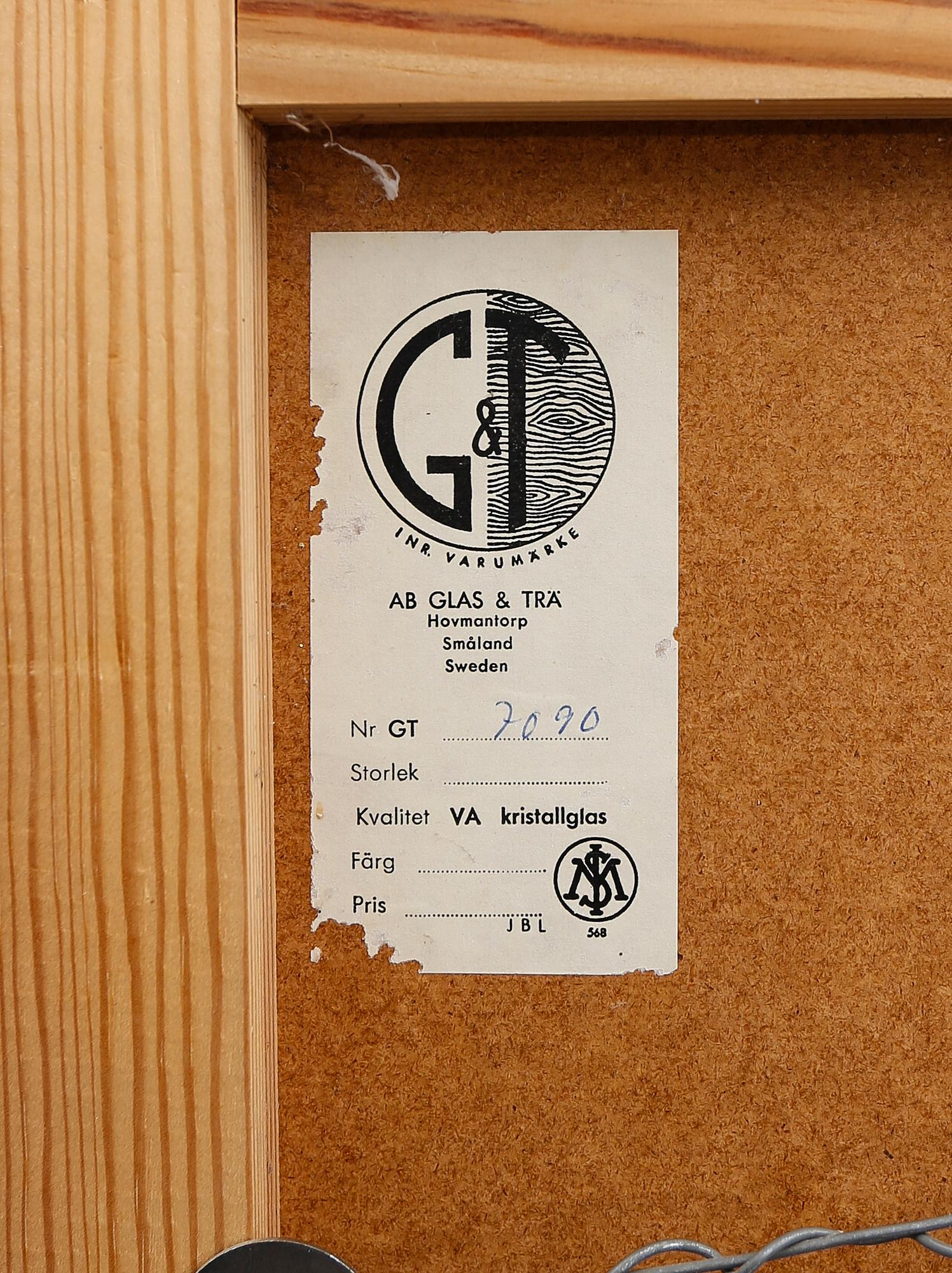 HALLMÖBEL, två delar, G & T, Hovmantorp, nr 7090, 1960-tal.
