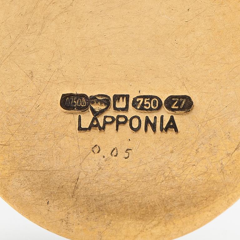 Björn Weckström, Kaulakoru "Aztec", 18K kultaa, timantti n. 0.05 ct ja zoisiiitti. Lapponia 1977.