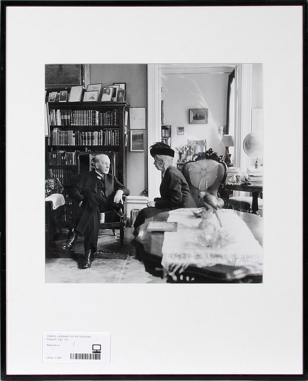 LENNART AF PETERSENS, fotografi, sign.
