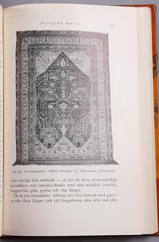 BÖCKER 7 st samt häfte, om mattor, bla "Orientaliska mattor" av Knut Larsson.